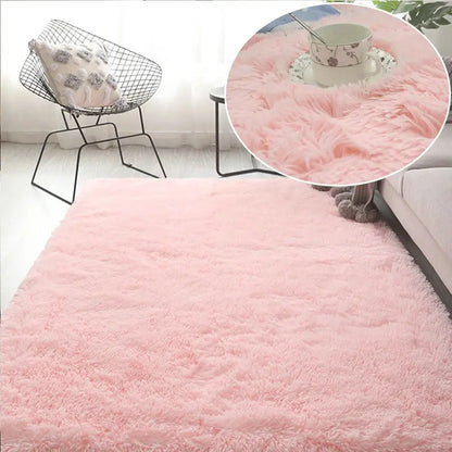 RainbowCloud Plush Rug – Soft, Fluffy & Vibrant! Happier so luckly Store