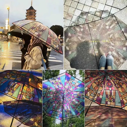 Artful Skies – Stained Glass Auto Umbrella