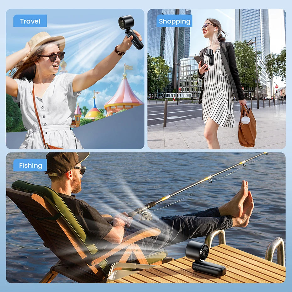 Cool Blast: Handheld Turbo Fan for Instant Relief