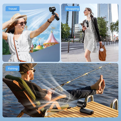 Cool Blast: Handheld Turbo Fan for Instant Relief
