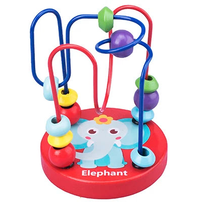 Montessori Wooden Roller Coaster Bead Maze for Toddlers Laime Store