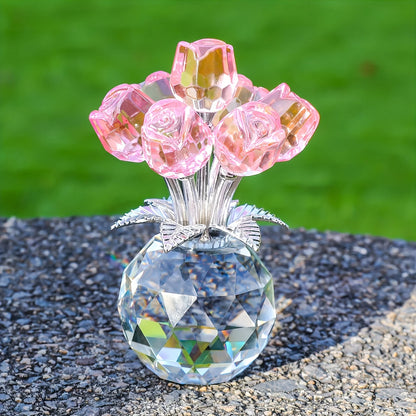 CrystalBloom™ Rose Figurine 🌹✨ — Timeless Beauty in Glass