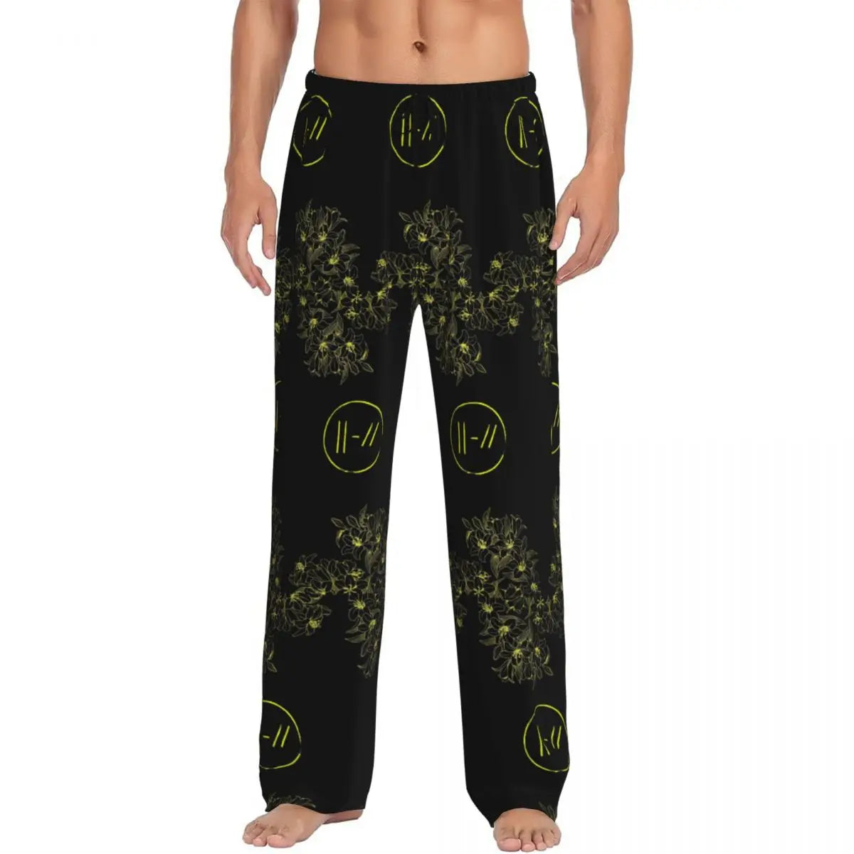 Custom T-Twentys One P-Pilots Rock Logo Hot Pajama Pants Men's Lounge Sleep Stretch Sleepwear Bottoms with Pockets