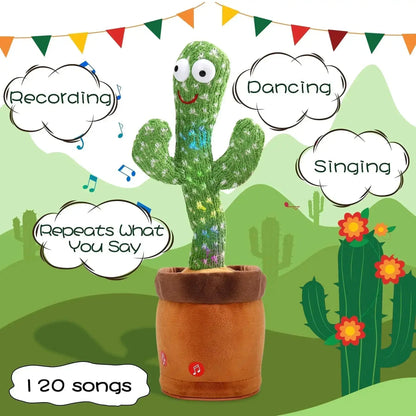 A talking cactus toy that can be charged, recorded, and repeated. Suitable for Spanish, English, and Arabic  voice changer Shop1104086959 Store