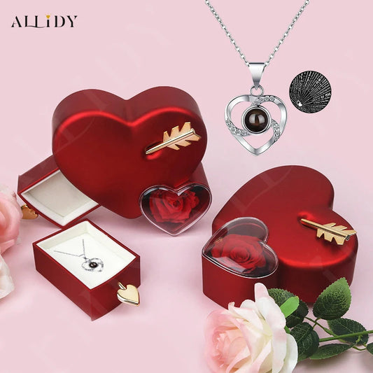 Romantic Heart-Piercing Rose Jewelry Box – A Timeless Valentine’s Keepsake Allidy Jewelry & Watches Store