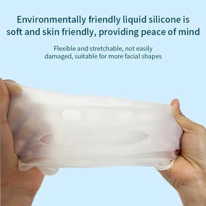 3D Silicone Mask Face Women Skin Care Tool Hanging Ear Face Mask Gel