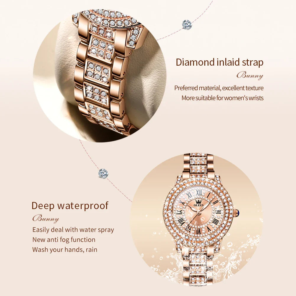 Diamond Éclat - Luxe Roman Dial Quartz Watch South Bay Evans General Store