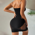 Abito Mini Slim Senza Maniche Nero Shaking Grocery Store