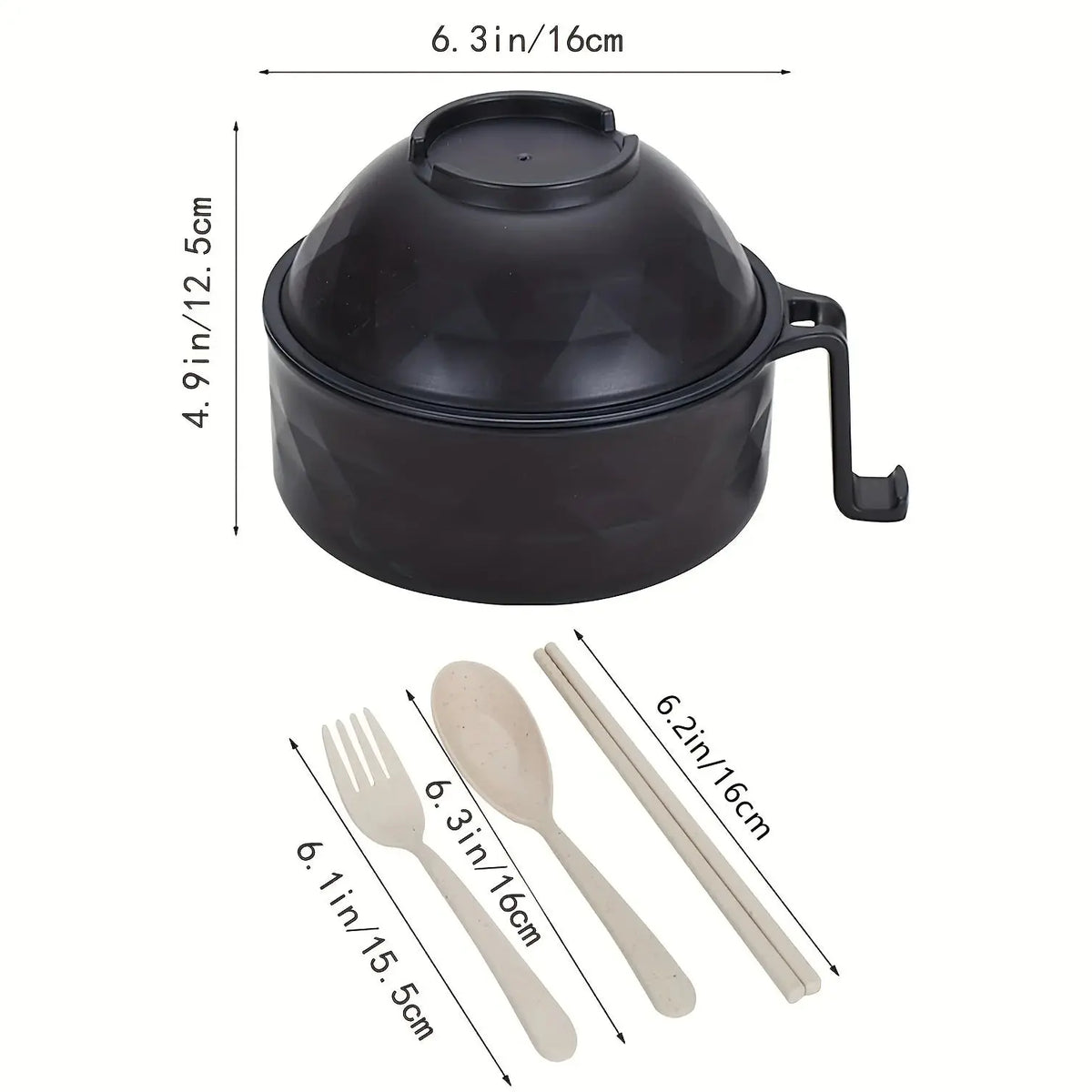 Microwave Ramen Bowl Cooker Set - Wheat Straw Instant Noodles Bowl AliExpress