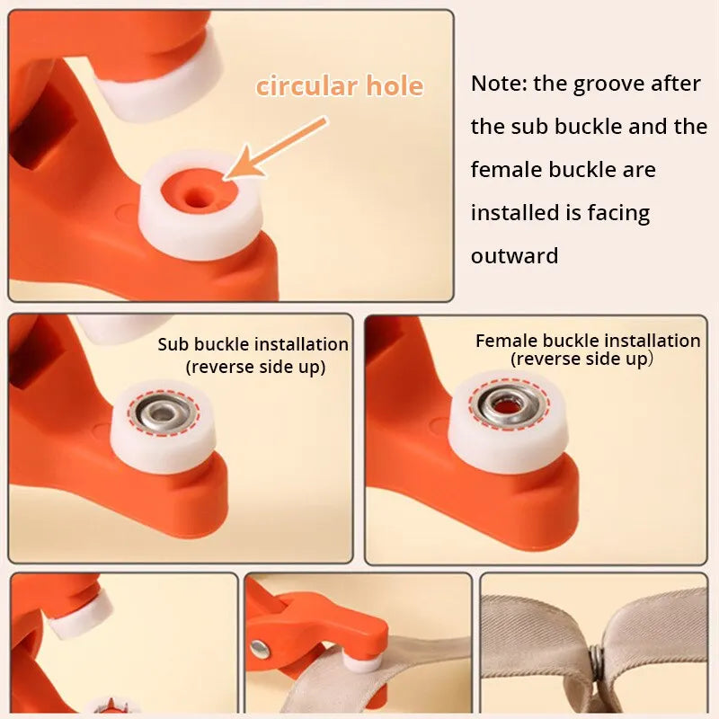 Snap Button Kit with Hand Pliers – 50pcs Metal Snaps for Sewing Stone's Store