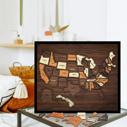MapQuest™ USA Puzzle 🗺️✨ — Build Your Travel Memories