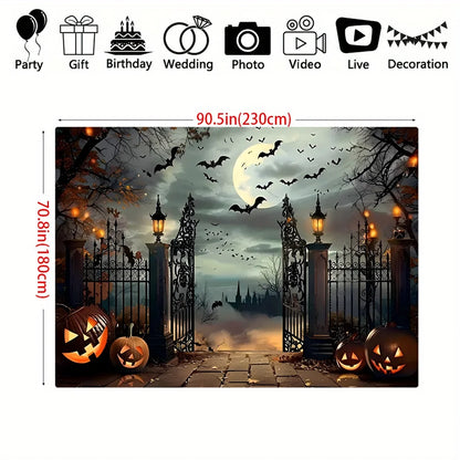 1pc country old house banner, suitable for Halloween parties, indoor and outdoor decoration, theme parties, anniversaries.