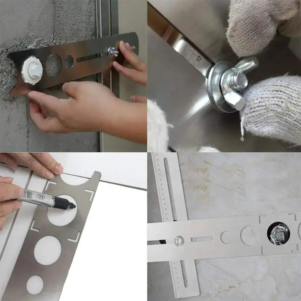 Tile angle Adjustable Tile Locator To Wall Marking Position Ruler AliExpress