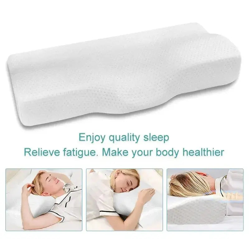 1 pc Memory Foam Bed Orthopedic Pillow Neck Protection Slow Rebound Memory Pillow Butterfly Shaped Health Cervical Neck Relax Living Store