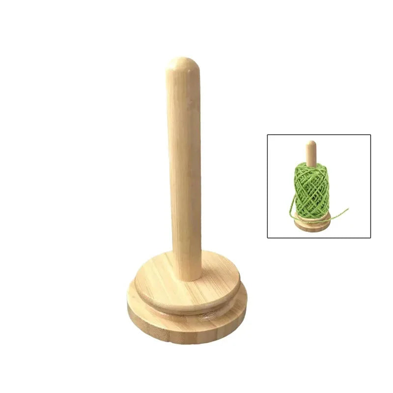 Tidy Your Threads: Elegant Wooden Yarn Spool Rack New life 88 Store