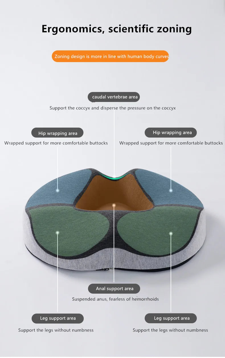 Hemorrhoid Mat Health Care Seat Cushion Sciatica Tailbone Bed Sores Donuts Shape Sitting Pain Relief Travel Office Memory Foam A Magical Treasure House Store