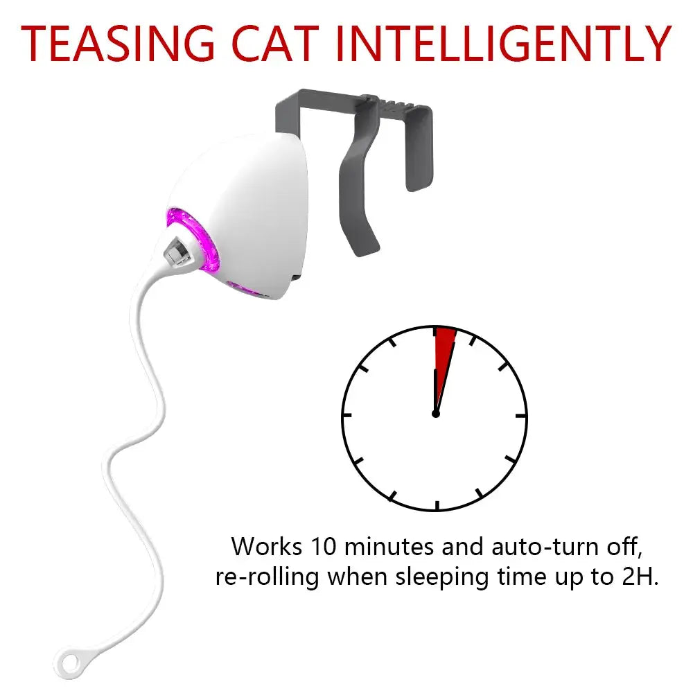 View details for Electric Cat Toy Rope Automatic Teaser Cat String Toys Hanging Door
