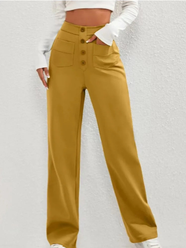 FlexCurve™ High-Waist Pants ✨ — Stretchy Comfort, Slim Fit