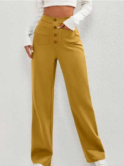 FlexCurve™ High-Waist Pants ✨ — Stretchy Comfort, Slim Fit