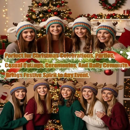 ReindeerCozy™ Windproof Antler Hat 🦌❄️