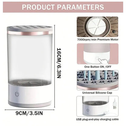 Electric Makeup Brush Cleaner Cosmetic Brush Cleaner Dryer Machine Automatic USB Make Up Brushes Cleaner Spinner Storage Tools SaiMi Beauty Store