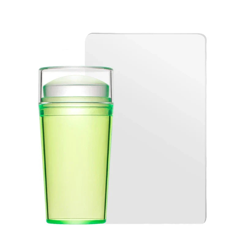 Jelly Silicone Transparent Nail Stamper Set with Scraper Stone's Store