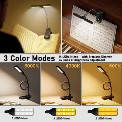 Dual Heads 14 LED Touch Control Reading Light with 3 Colors&8 AliExpress