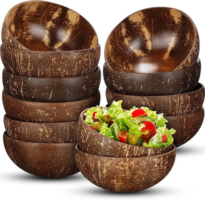 Natural Coconut Shell Bowls TTkewyy Store