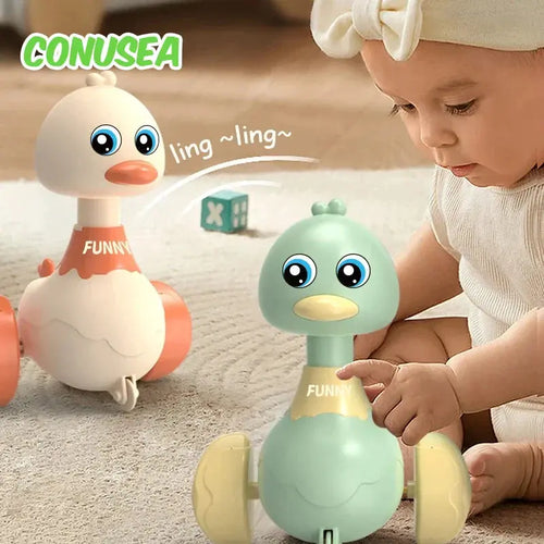 Baby Spielzeug Schaukel Ente Spielzeug Cartoon Presse Fahrzeuge gleiten Tier Trägheit zurückziehen Autos frühe Bildung Spielzeug für Kleinkinder Jungen Mädchen CONUSEA Official Store