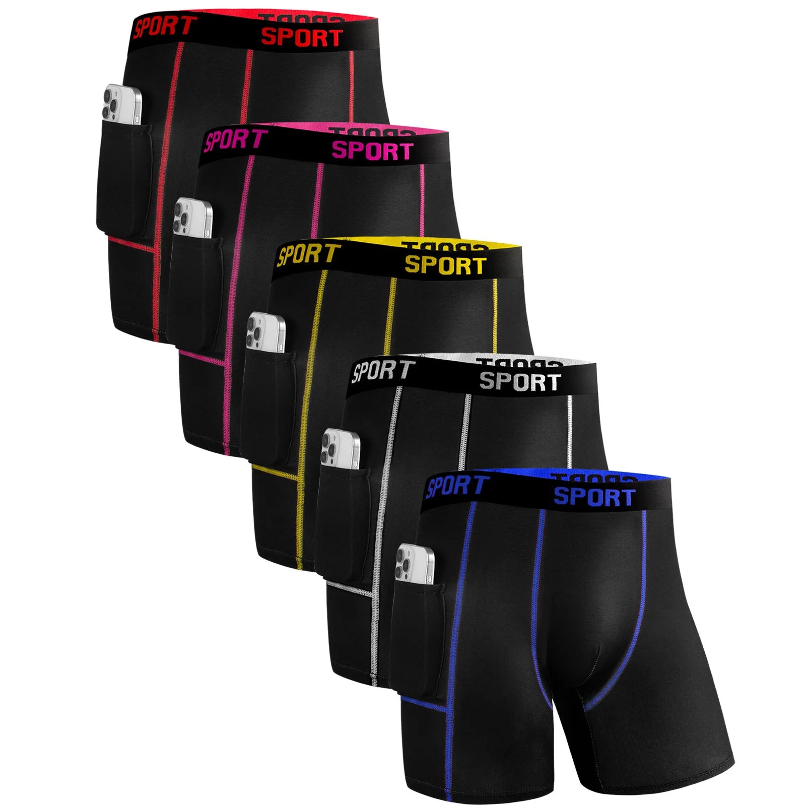 FlexFit™ Boxer Briefs 🩲 — 5-Pack Breathable All-Day Comfort