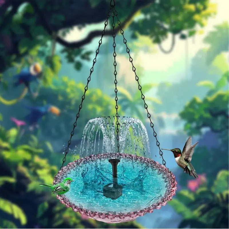 AquaBloom™ Fuente solar para pájaros 🐦💧 — Belleza de jardín en cascada