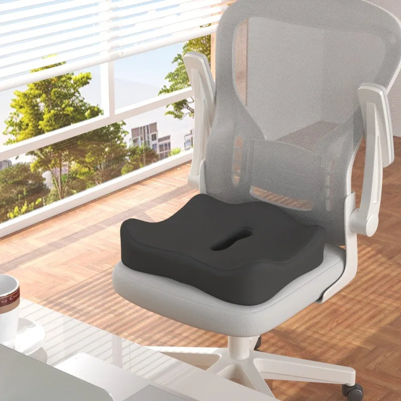 Ergonomic Office Seat Cushion】3-Zone Memory Foam Lumbar Support Pillow Breathable Posture Corrector for Car Office Wheelchair
