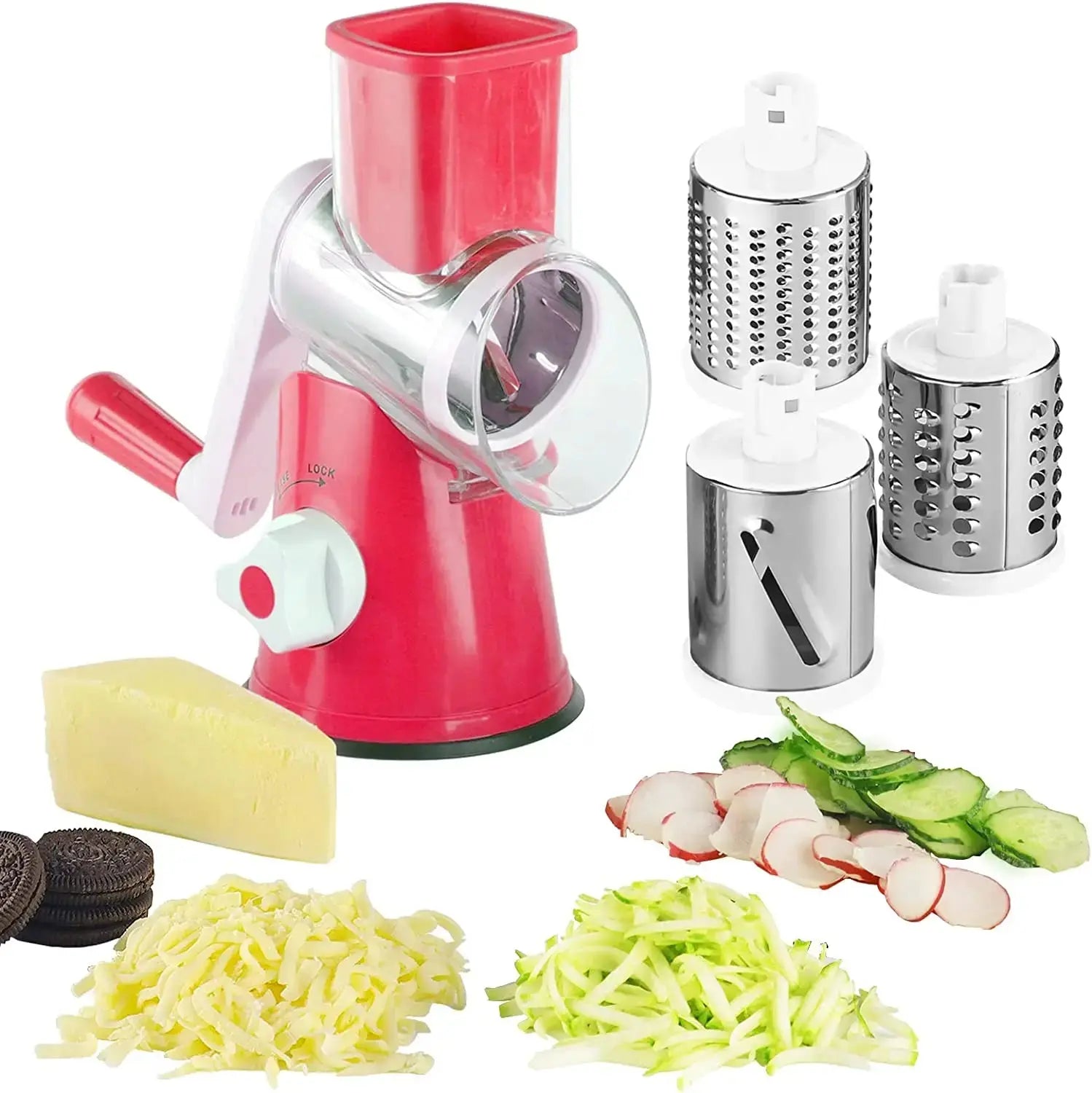 Manual Rotary Vegetable Cutter Cheese Grater Food Fruit Potato Peeler Carrot Shredder Slicer Cutting Chopper Kitchen Tools Shop2023BD Store