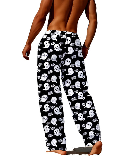 New 3D Printed Ghost Four Seasons Air Conditioning Sleeper Pants Casual Fashionable Comfortable Breathable Home Pants