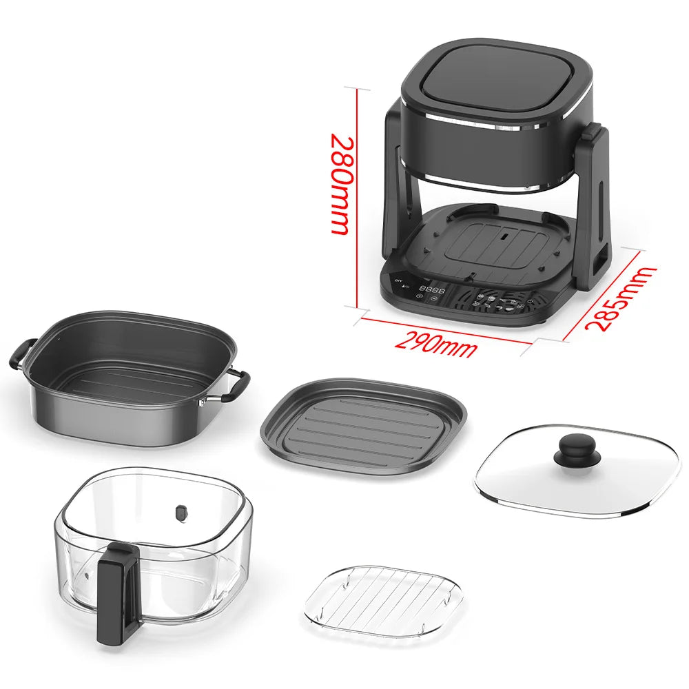 Oem Wholesale Home Transparent air Grill Fryer 3 in 1 Electric Hot Digital air Fryer
