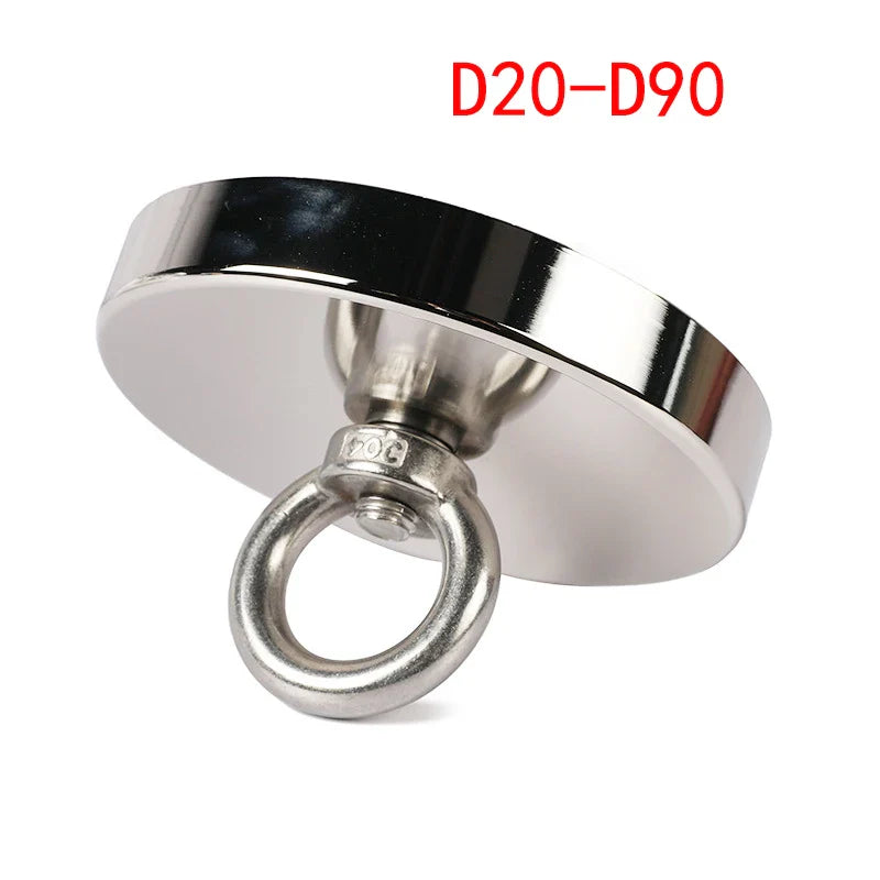 Fishing Magnets, 110lb 242lb 529lb 771lb Pull Force Super Strong Heavy Duty Rare Earth Neodymium Search Magnet For River Fishing Shop1103844153 Store