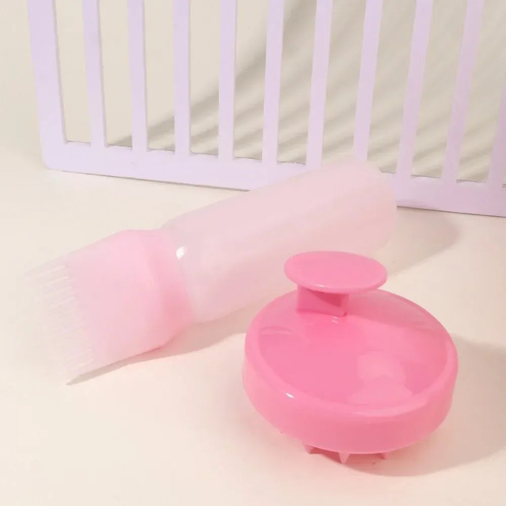 Silicone Shampoo Brush Head Scalp Massage Comb Hair Dye Tint Oil AliExpress