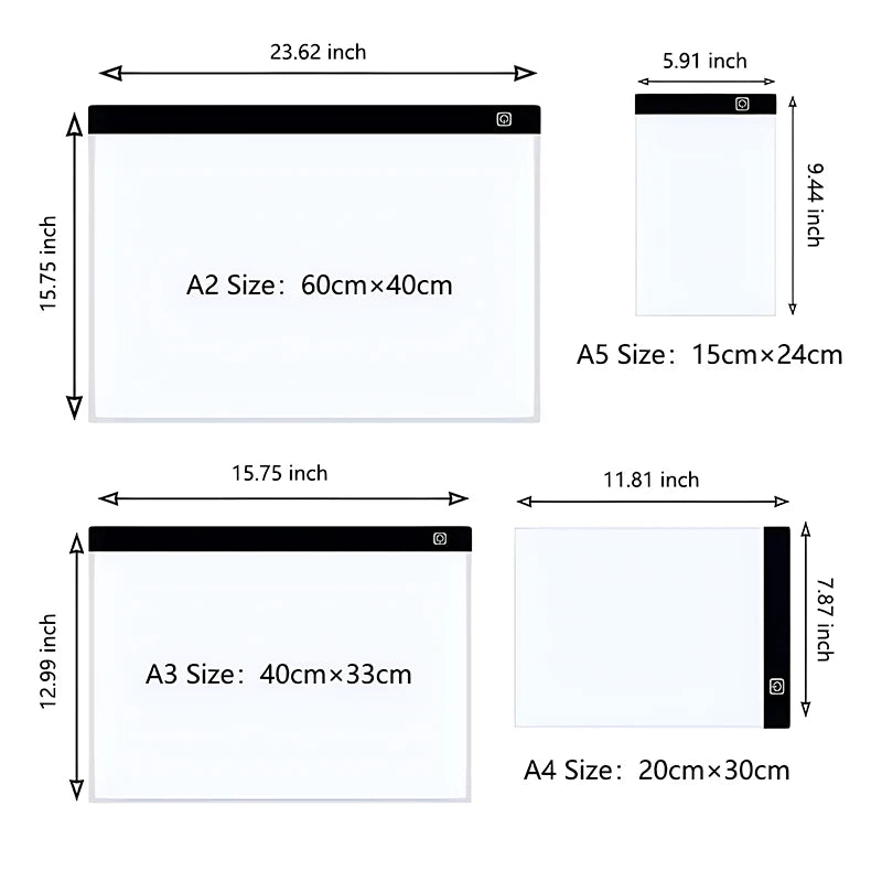 A4 Led Drawing Copy Board Kids Toy To Draw Tablet 3 Level Dimmable AliExpress
