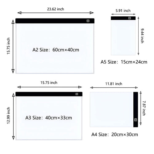 A4 Led Drawing Copy Board Kids Toy To Draw Tablet 3 Level Dimmable AliExpress