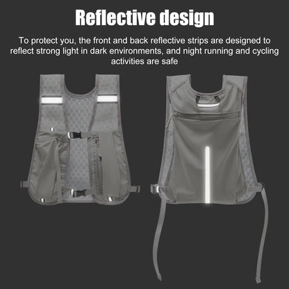 Running Water Bottle Storage Vest Lightweight  Running Vest Reflective Hydration Water Chest Pack With Phone Holder Cycling Vest