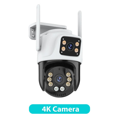 Three Lens PTZ IP Camera Outdoor 6K HD Three Screen WiFi Security Camera Auto Tracking 4K Dual Len Wirelss CCTV Camera iCsee Stone's Store