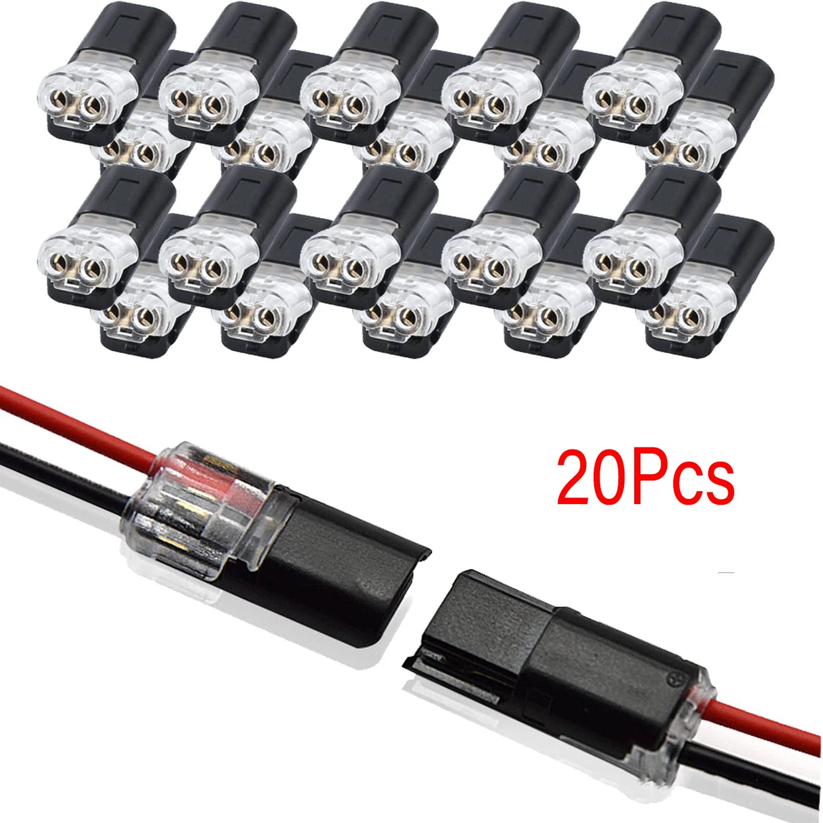Double-Wire Connector: Secure Lock, Instant Plug-In Power 🔌