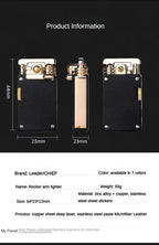 CHIEF New Metal Rocker Kerosene Lighter Creative Rocker Ignition Fashion Leather Lighter High-end Men's Gift Hello My Friend Boutique Store