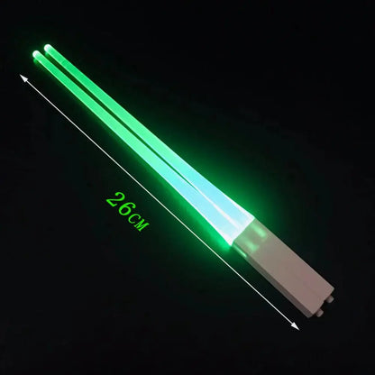 1 Pair LED Lightsaber Chopsticks Luminous Reusable Kitchen Light Up