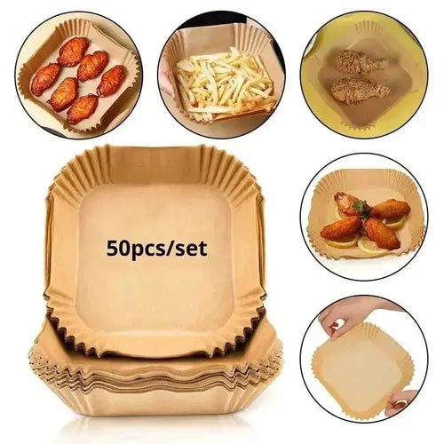 50Pcs Air Fryer Disposable Paper Non-Stick Airfryer Baking Papers AliExpress