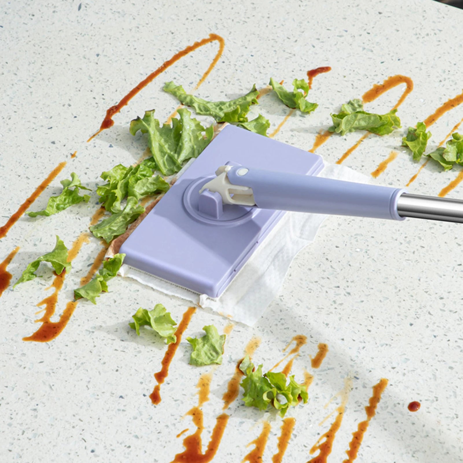 Quick Clean: Mini Mop with Swappable Cloths