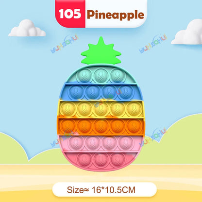 Rainbow Pop Push Bubblle Fidget Anti Stress Relief Toys for Adult Children Special Needs Sensory Toys Interactive Toys for Kids Stone's Store