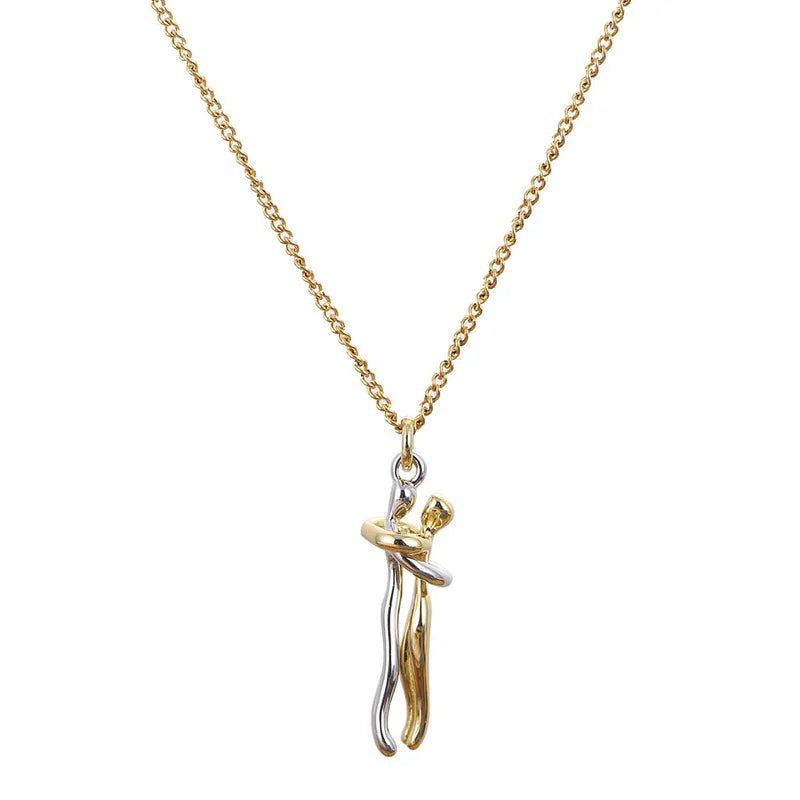 Forever Embrace: The Hug Couple Necklace One yuan Store