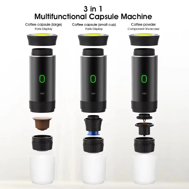 Portable Wireless Electric Espresso Coffee Machine For Travel &Car