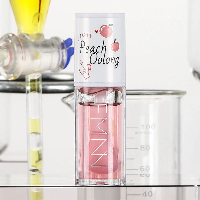 Peach Milk Honey Lip Oil Relieves Dry Moisturizing Lip Gloss Fades Lip Lines Water Light Lips Big Brush Head Cute DENESY Cosmetics Store